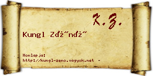 Kungl Zénó névjegykártya